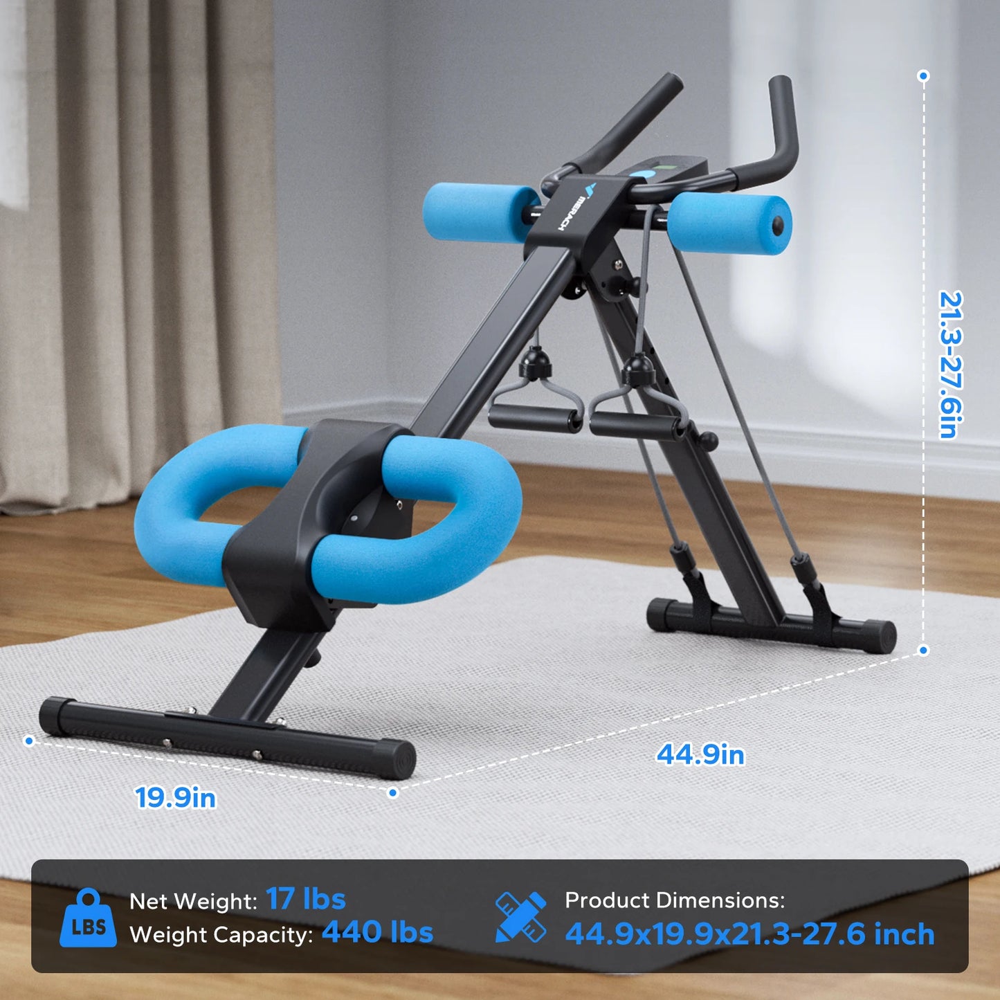 MERACH Abdominal Exercise System Trainer Adjustable Workout