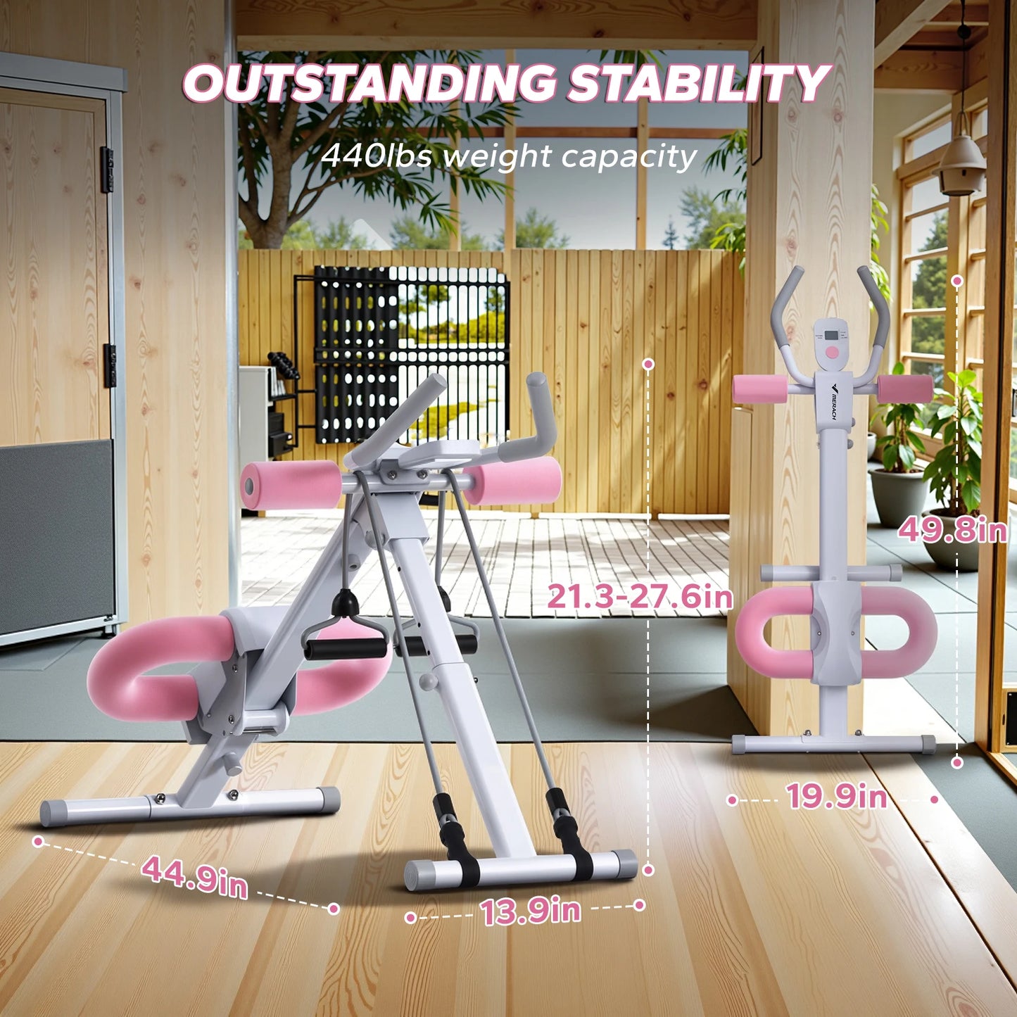 MERACH Abdominal Exercise System Trainer Adjustable Workout