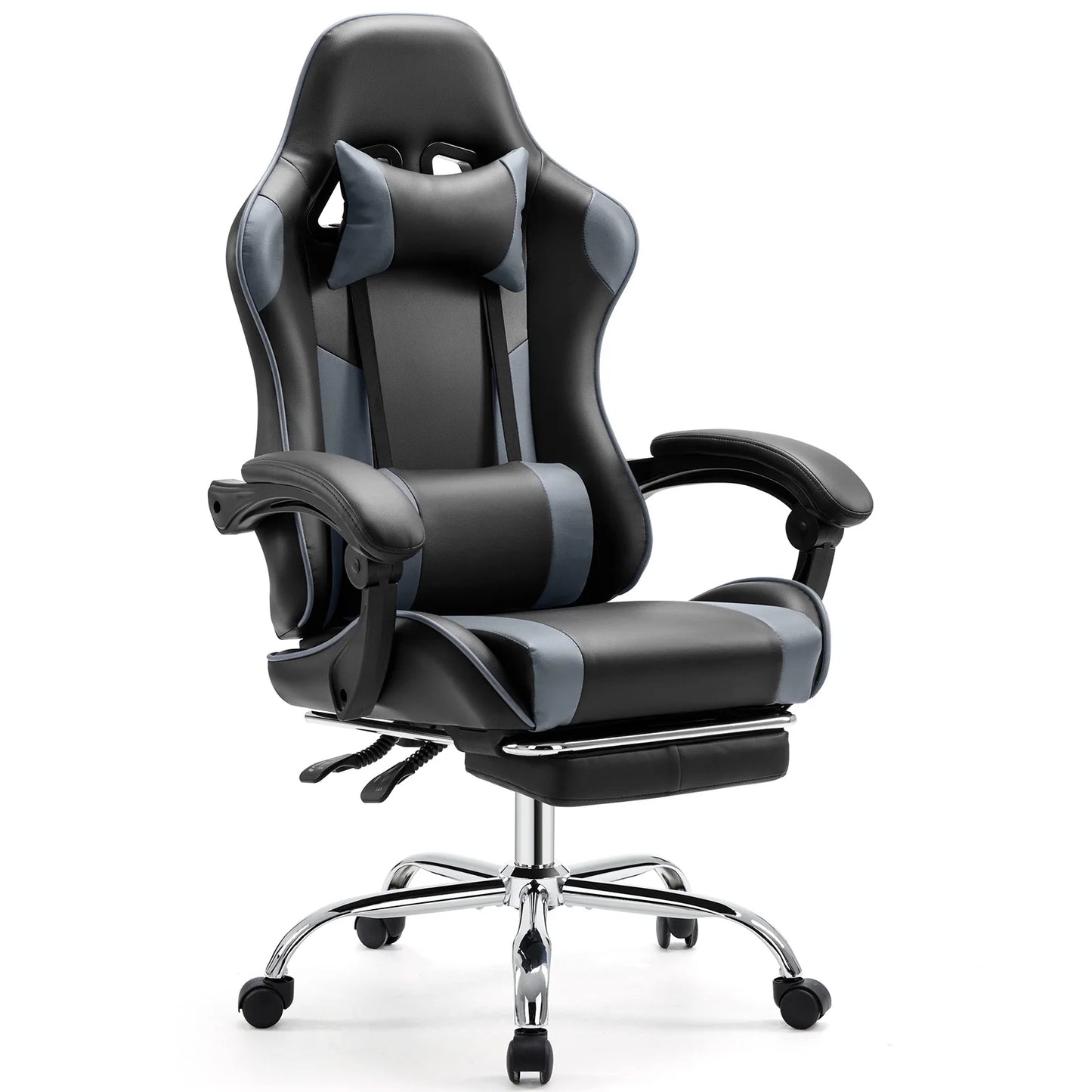 JHK Racing Gaming Chair With PU Leather And Lumbar Support