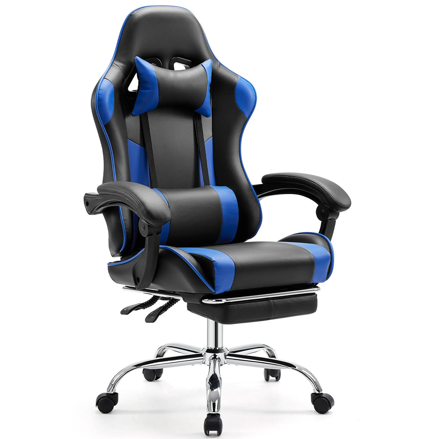JHK Racing Gaming Chair With PU Leather And Lumbar Support