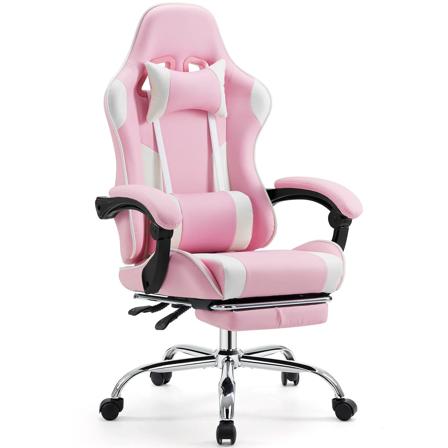 JHK Racing Gaming Chair With PU Leather And Lumbar Support