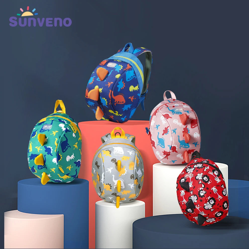 Sunveno Kids Backpack Safety Harness Leash Dinosaur