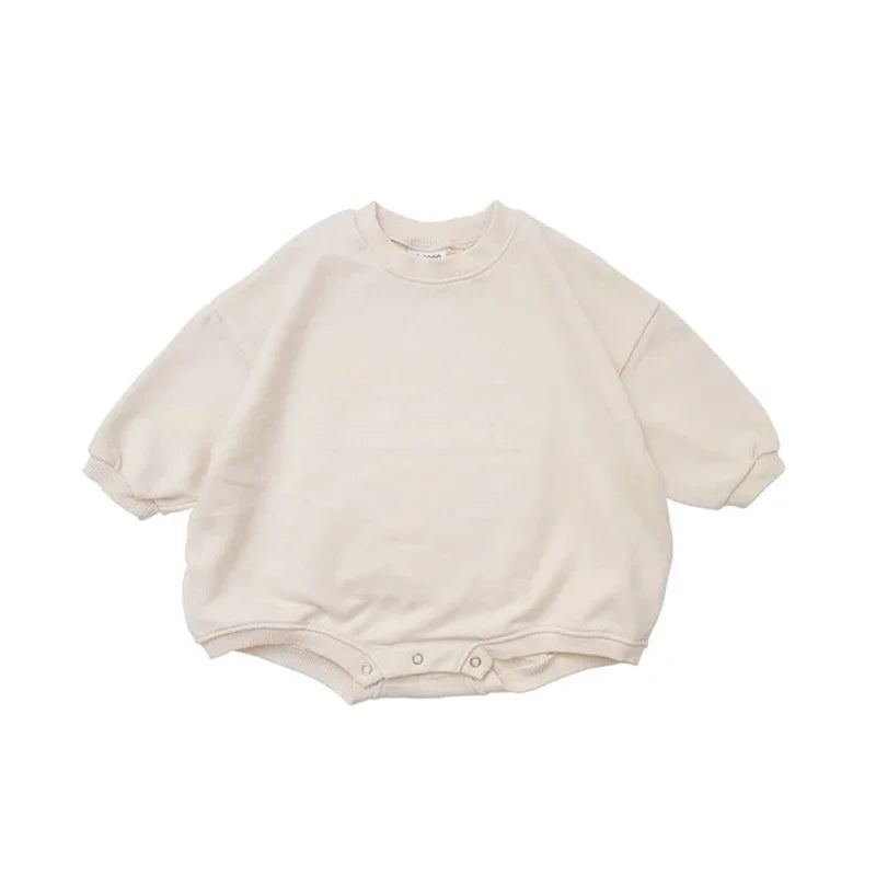 0-24M Newborn Infant Baby Girl Boy Sweatshirt Romper Toddler Long Sleeve Basic Cotton Oversize Rompers Baby Clothes Jumpsuit
