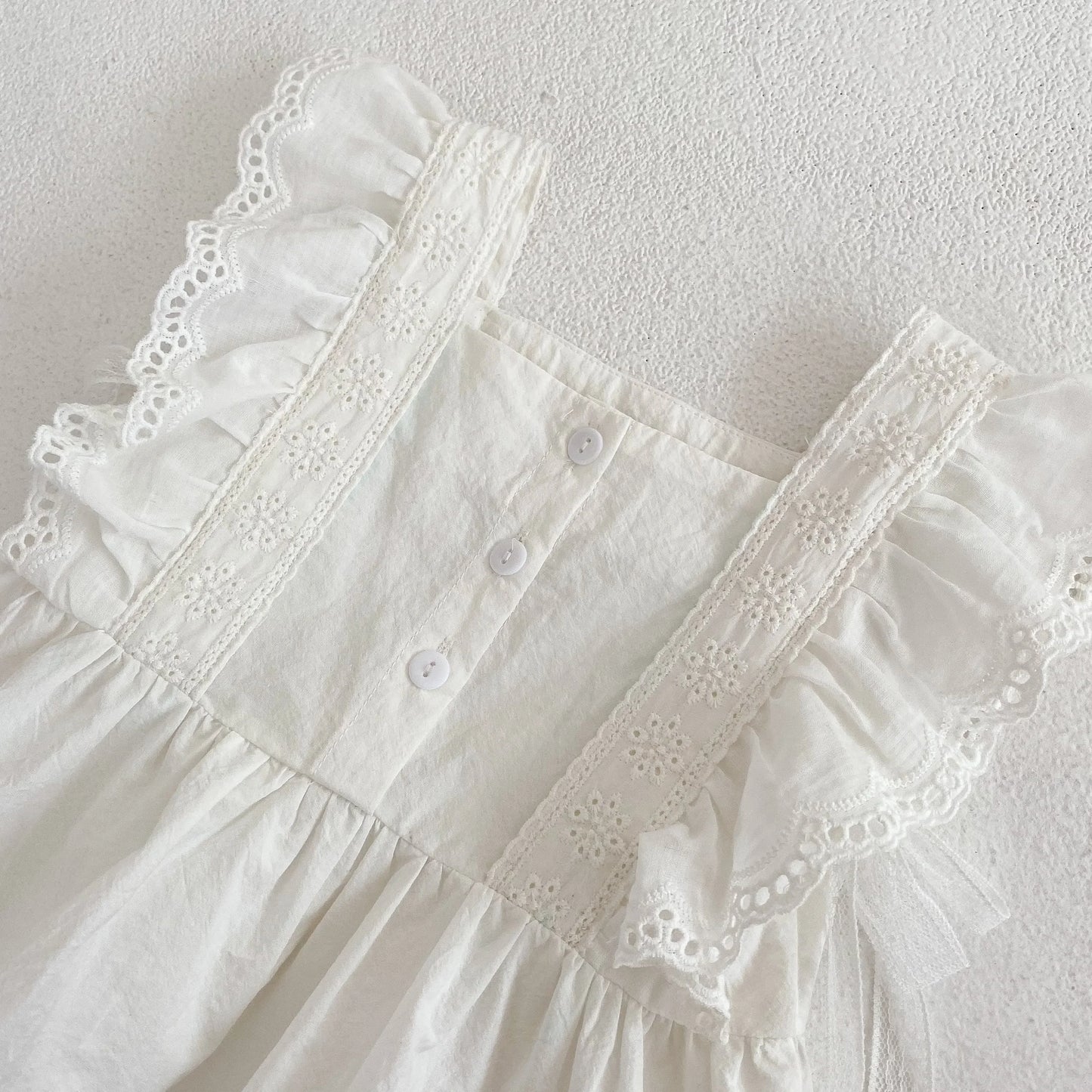 Summer New Baby Cotton lace Flying Sleeve Cute Top+Versatile Little Flower Super Shorts Girl's Favorite Set Versatile