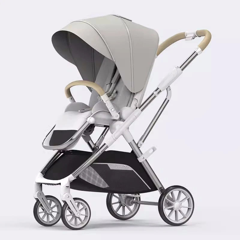 New Arrival High View Portable Baby Stroller Ergonomics Seat Bassinet for Newborn One Hand to Recline Pram