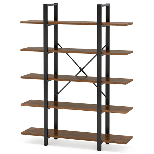 Tribesigns 5 Tier Bookshelf Industrial Style Bookcase