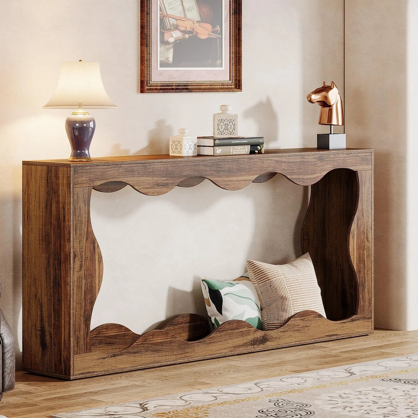 Tribesigns Farmhouse Console Table With Storage For Hallway
