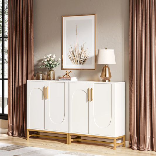 Tribesigns Modern Sideboards Buffet Cabinet With Four Doors
