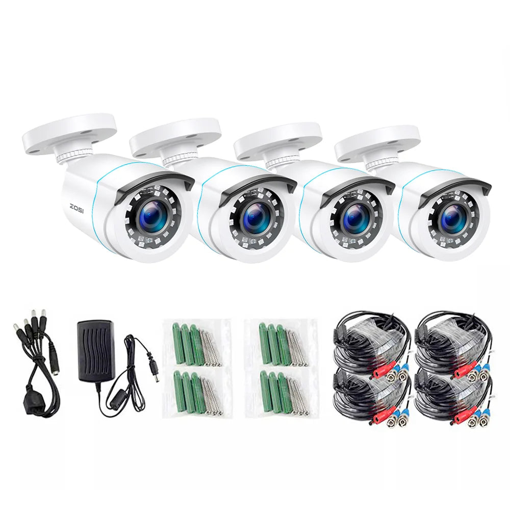 ZOSI 1080P HD TVI Security Cameras 4 Pack For DVR Systems
