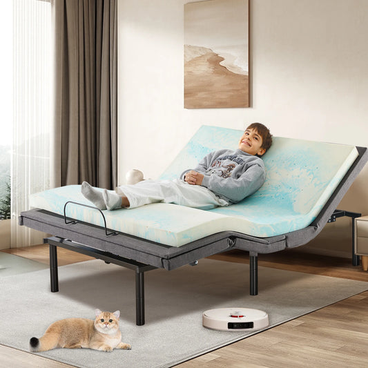 JHK Electric Adjustable Bed Frame With Wireless Remote