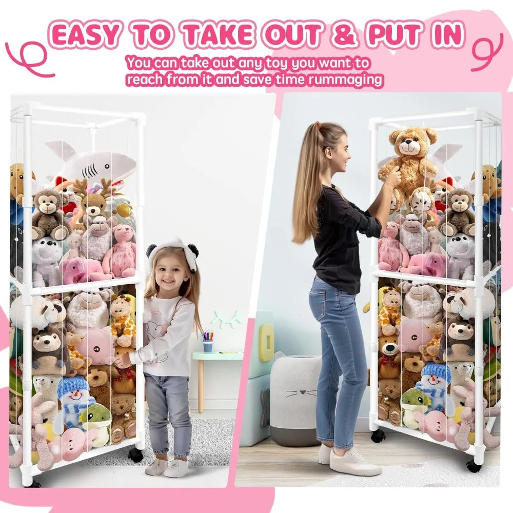 Hign Concerned Stuffed Animal Storage Zoo With Wheels