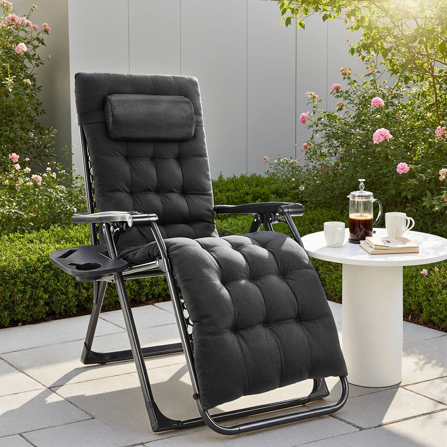 JHK Zero Gravity Recliners Set Of 2 With Cup Holders