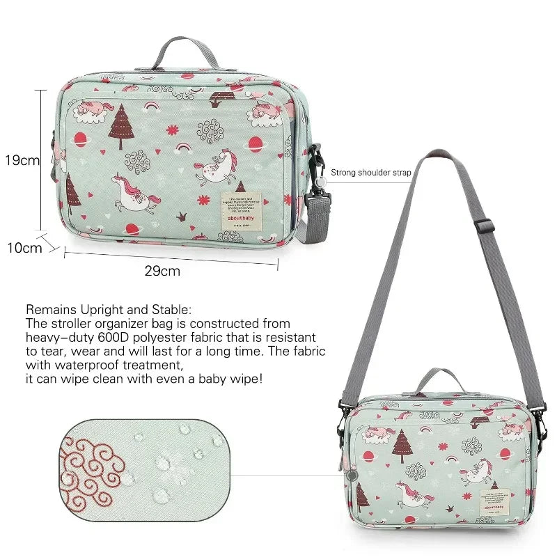 Closure Multifunction Baby Diaper Bag Stroller Organizer