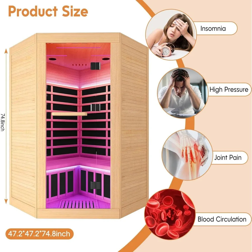 DUTRIEUX Far Infrared Home Sauna With Oxygen Bar 2To3 Person