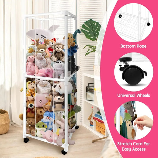Hign Concerned Stuffed Animal Storage Zoo With Wheels