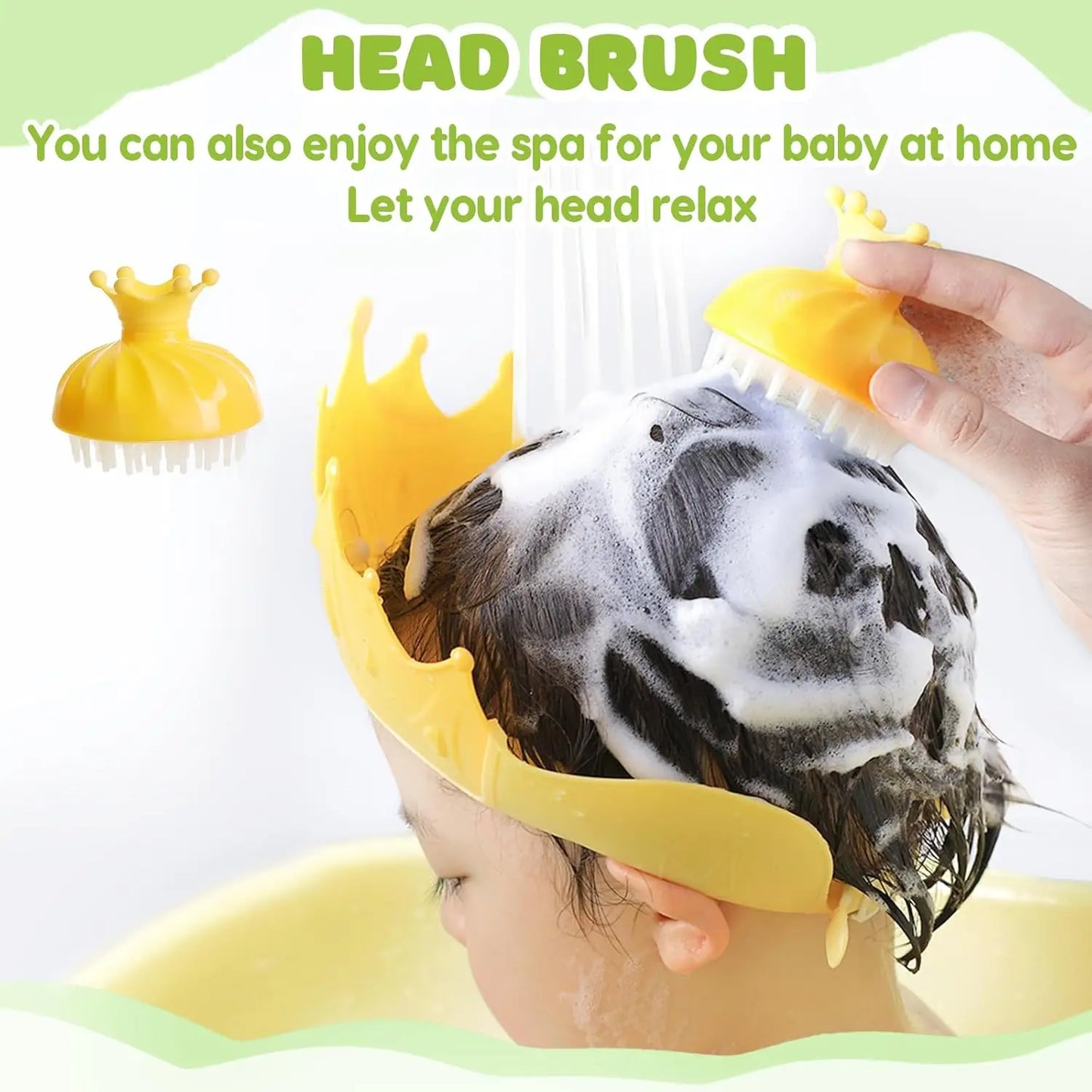 Infant Bathtub With Cushion Foldable Thermometer Shower Cap