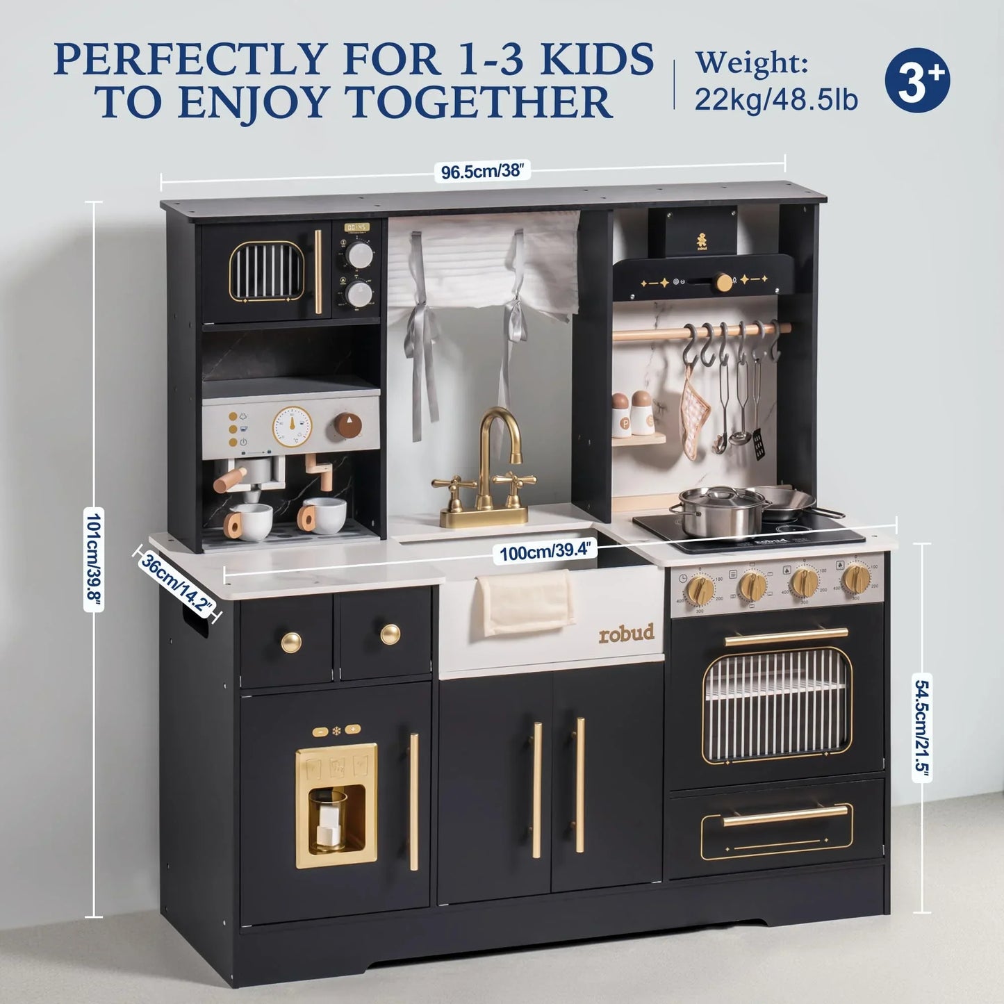 Robotime Robud Play Kitchen Wood Toy Set With Accessories