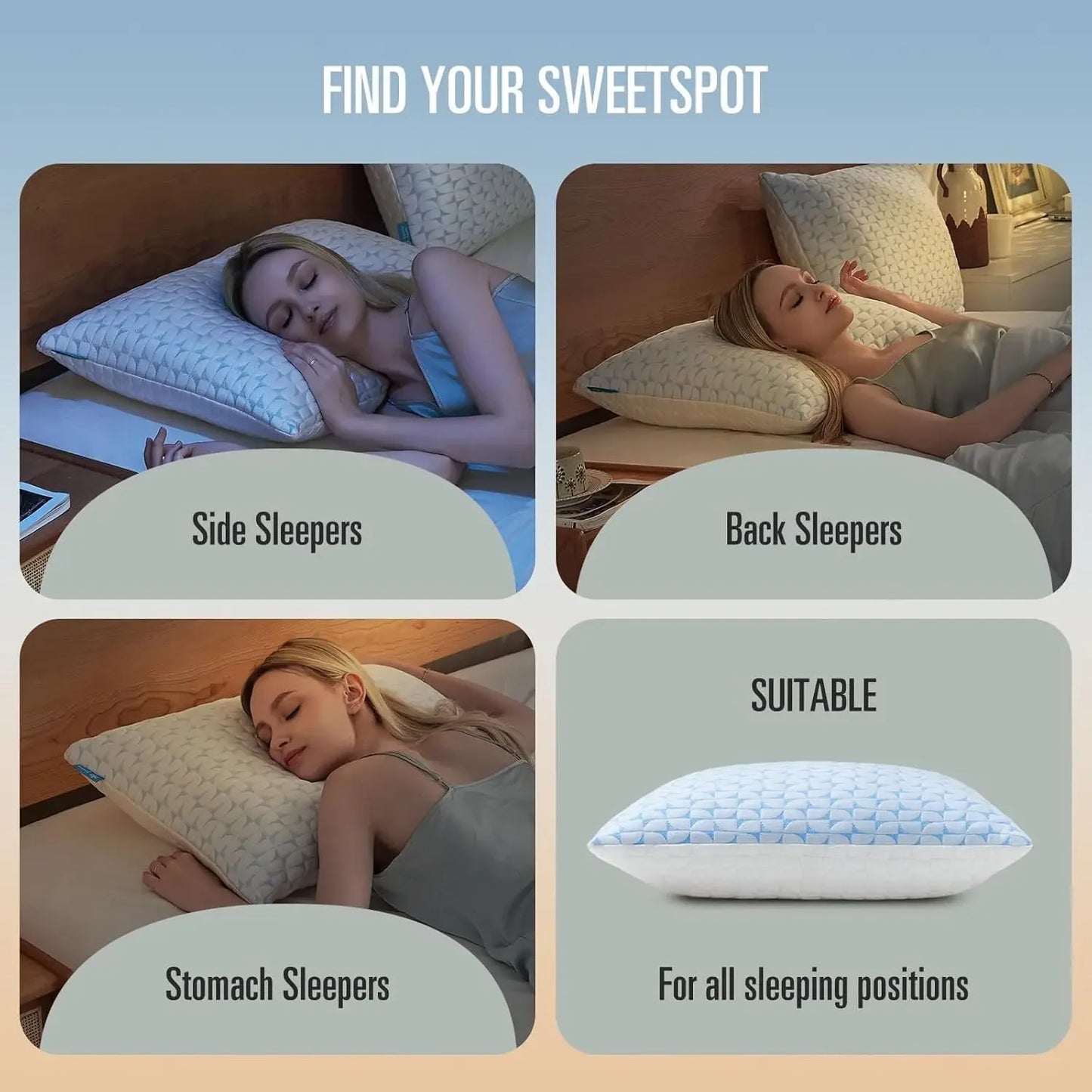 Sichuan Memory Foam Pillows Set Of 2 Firm Cooling Support