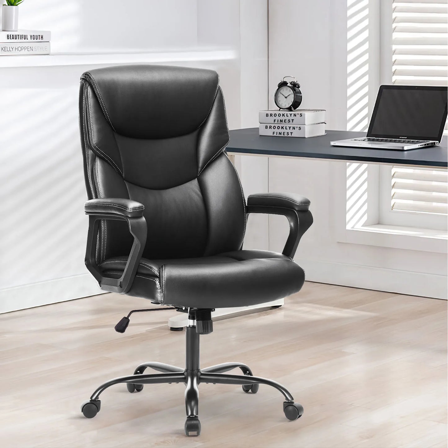 JHK Ergonomic PU Leather Armrest Gaming Chair With Lumbar