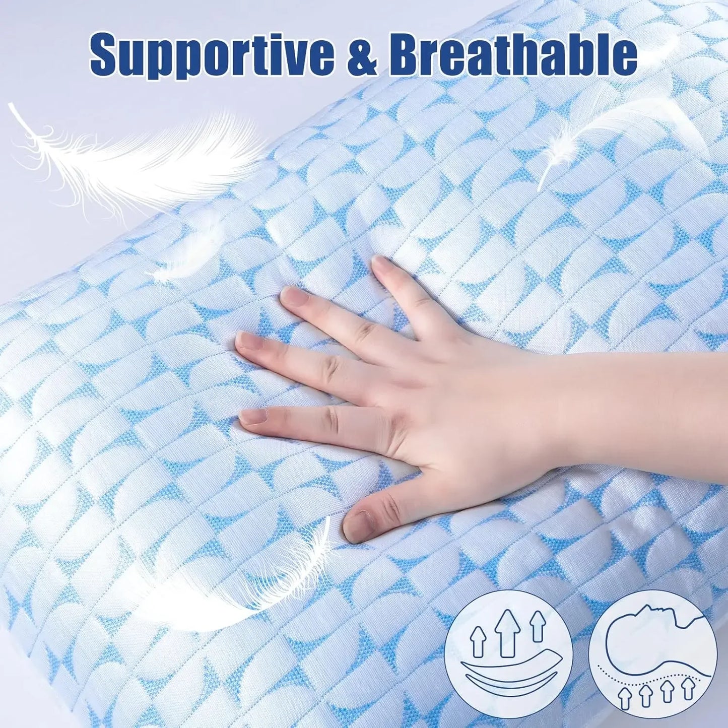 Sichuan Memory Foam Pillows Set Of 2 Firm Cooling Support