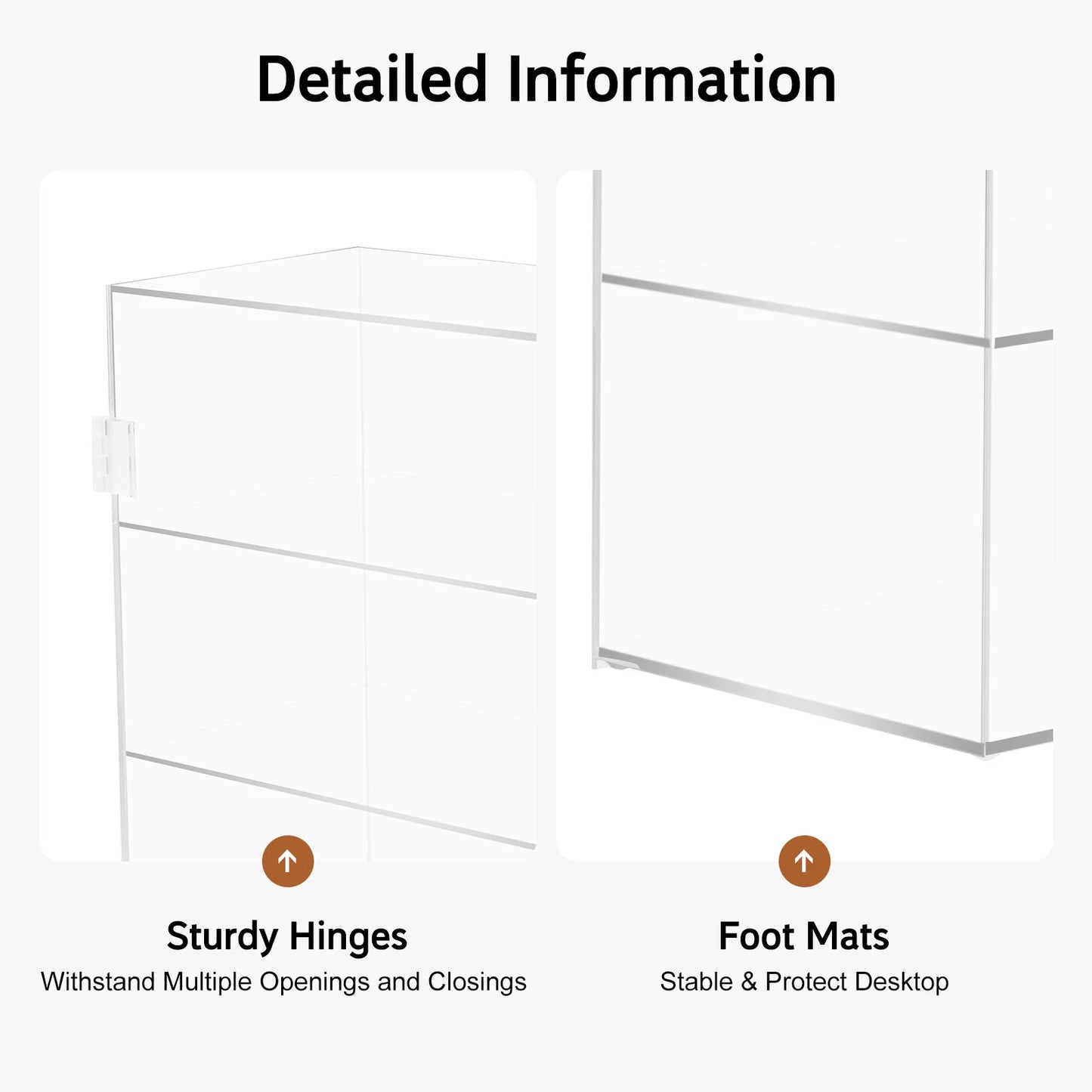 4-Tier Acrylic Display Case with Lock,30x15x40cm Clear Tiered Shelf Acrylic Display Case, Countertop Load 3kg for Home,Bedroom