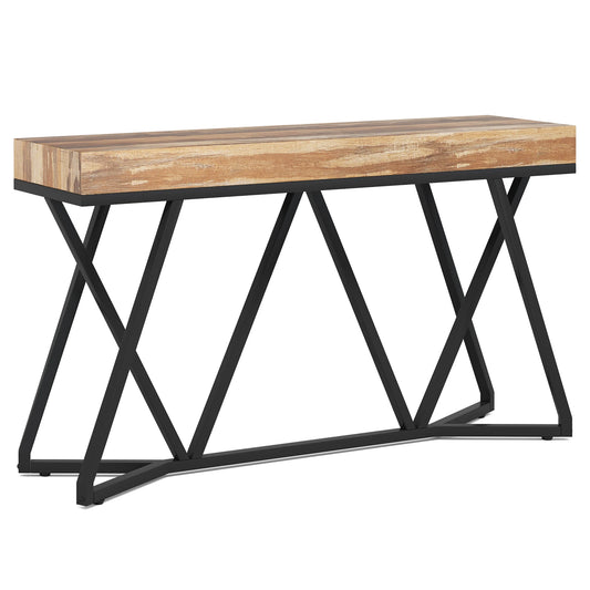 Tribesigns Modern Console Table With Unique Metal Base