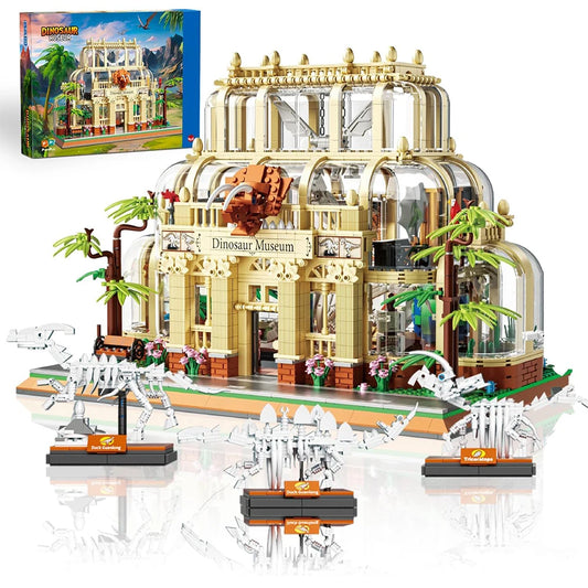 2788PCS Dinosaur Museum Building Blocks Park Dinosaurs World Street View Model Bricks Desktop Display Kids DIY Toys Idea Gifts