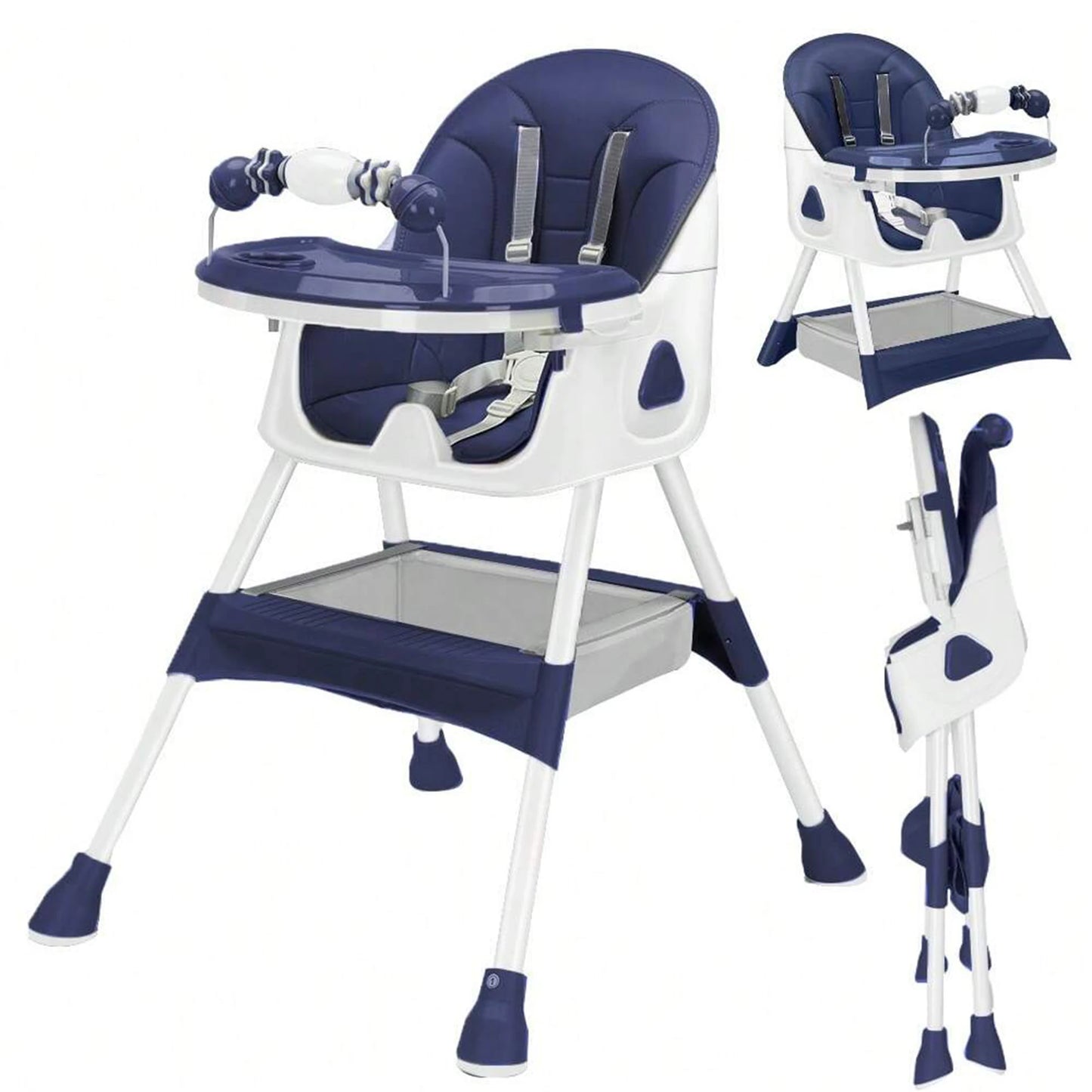 UBRAVOO Foldable Baby High Chair With Antislip Pad ToyRack