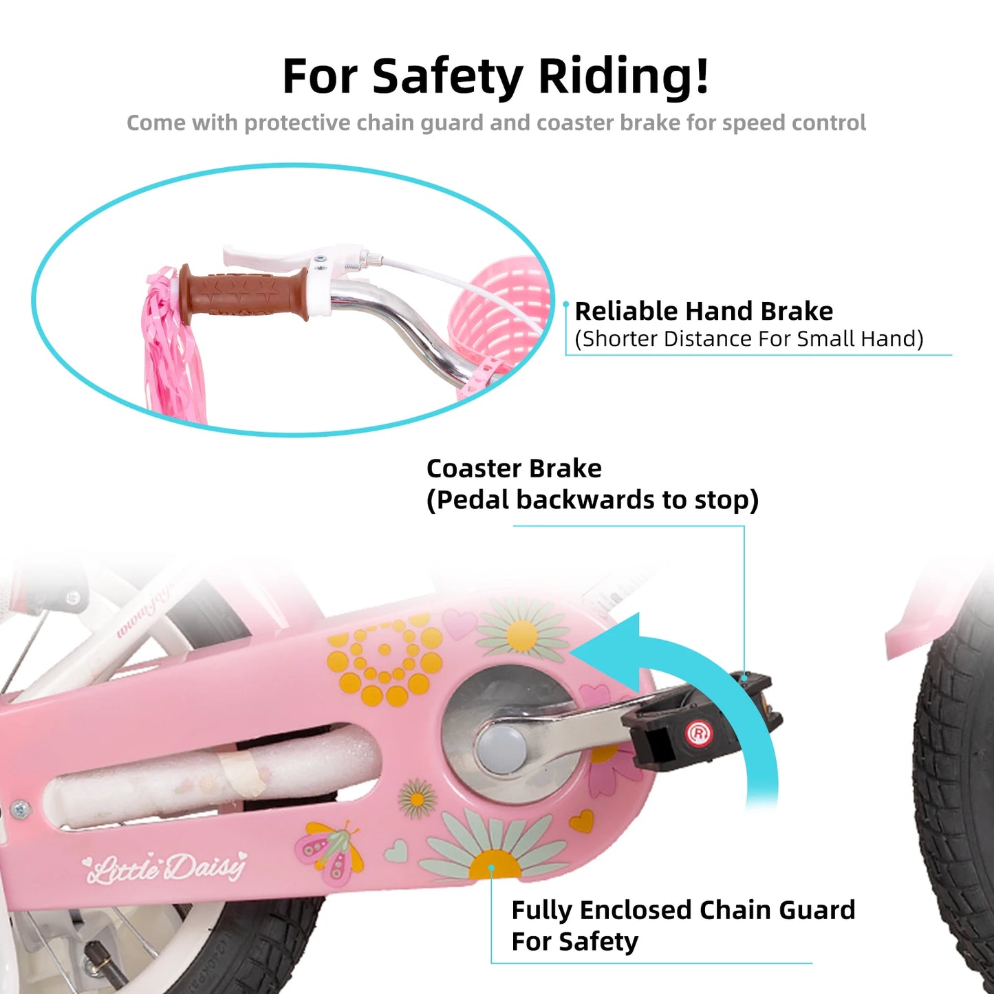 Joystar Kids Bike With Doll Seat And Streamers Girls