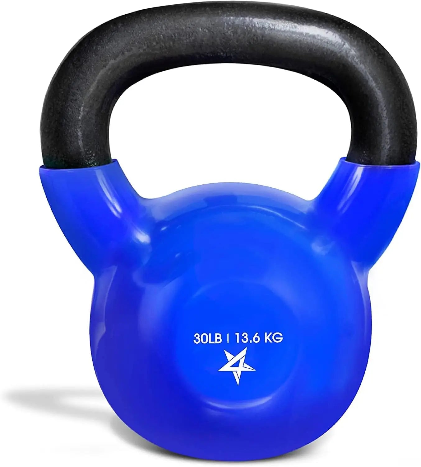 30-65lbs Kettlebells Vinyl Coated Cast Iron for Dumbbell Weights Exercises, Gym, Fitness, Full Body Workout Equipment Push up