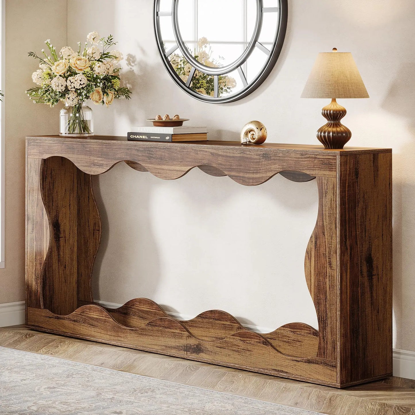 Tribesigns Farmhouse Console Table With Storage For Hallway