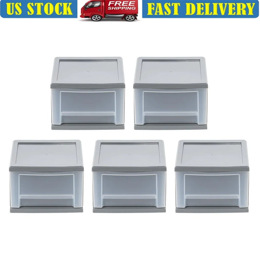 XMSJ Clear Stackable Storage Bins Under Bed Organizers