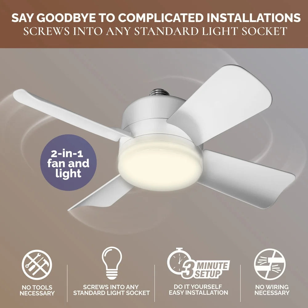 XMSJ Ceiling Fan With Light 1000 Lumens Remote Control
