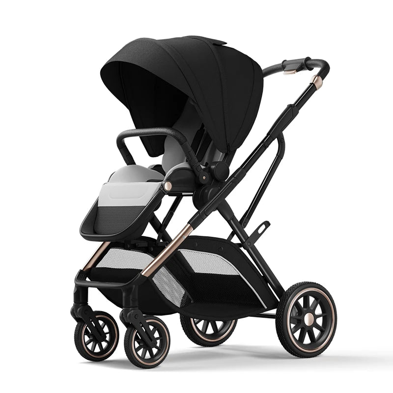 New Arrival High View Portable Baby Stroller Ergonomics Seat Bassinet for Newborn One Hand to Recline Pram