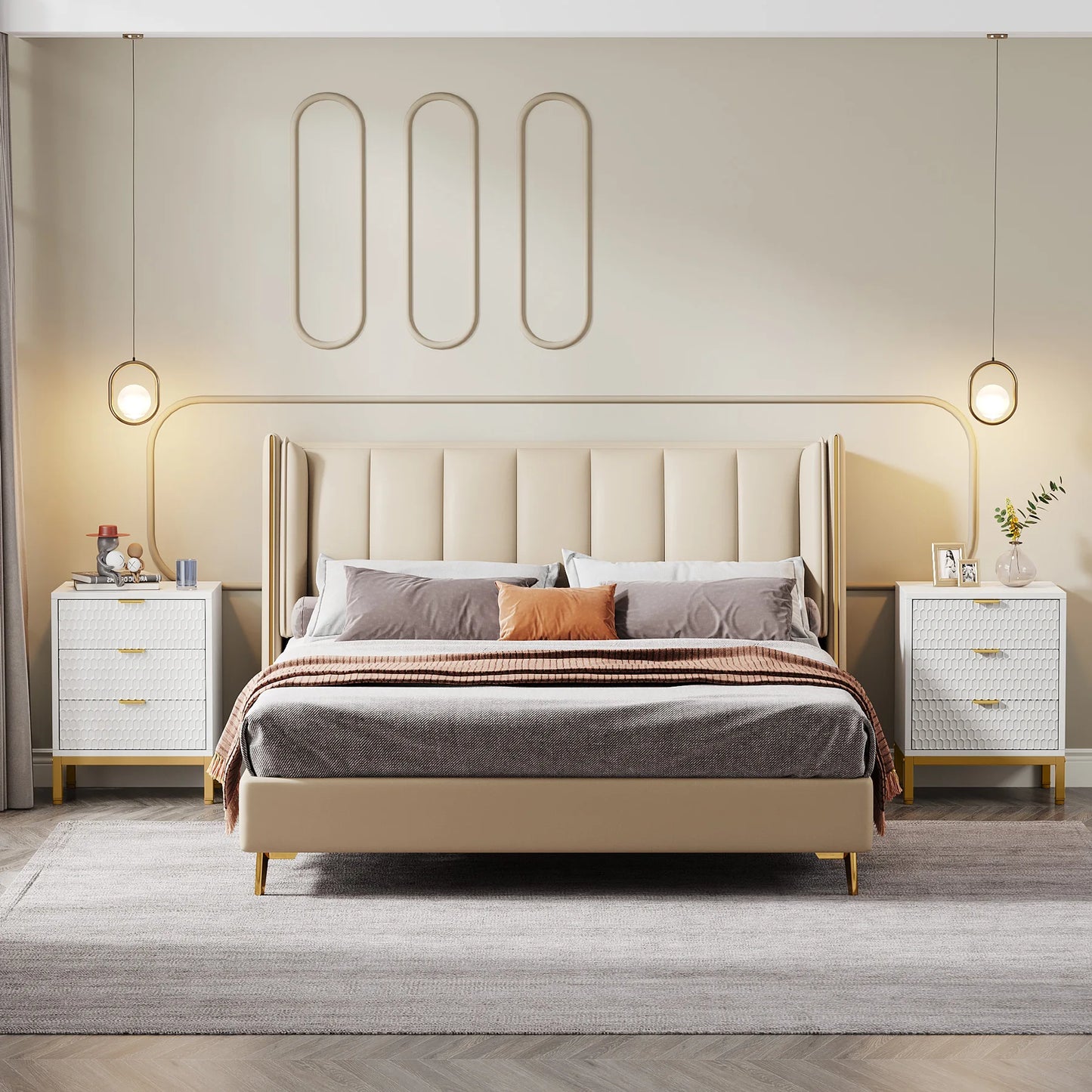 Tribesigns Modern Nightstand With 3 Drawers Bedside Table
