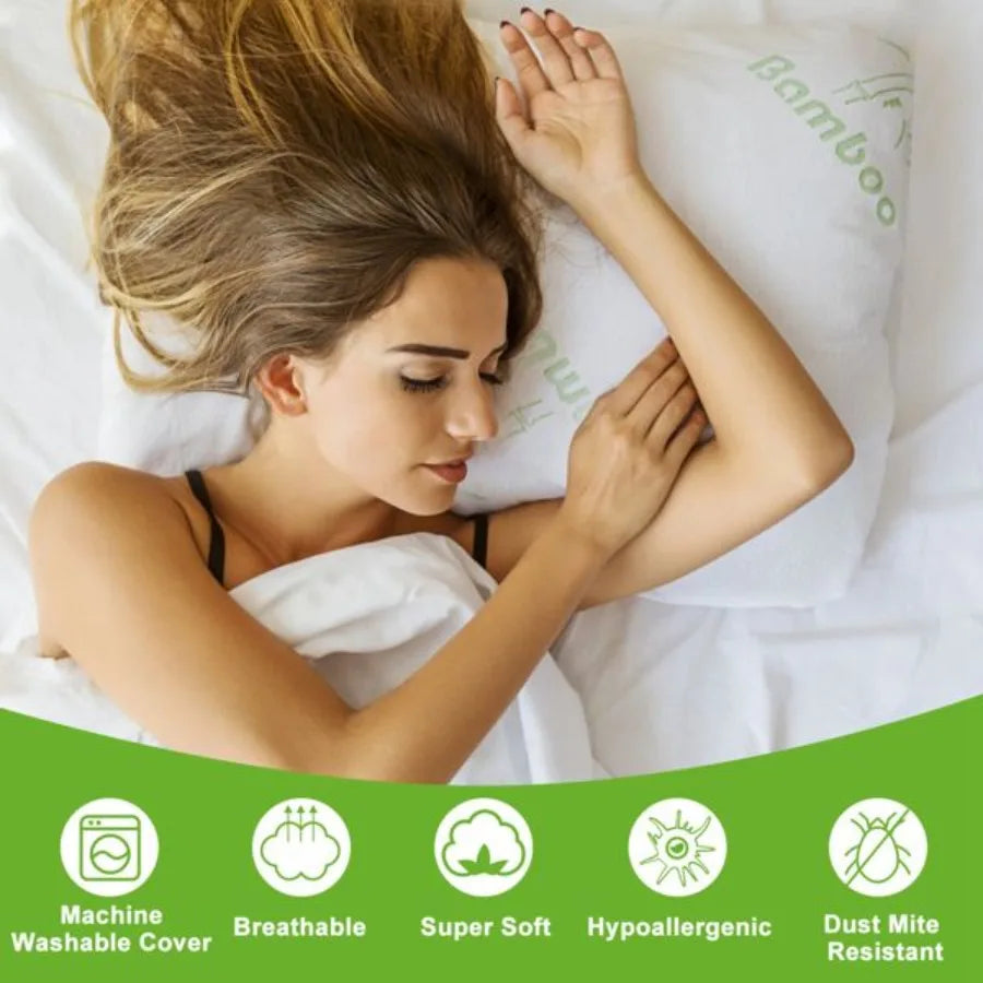 Guangdong Bamboo Memory Foam Pillow 2 Pack Neck Support
