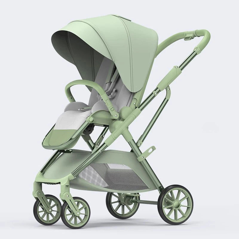 New Arrival High View Portable Baby Stroller Ergonomics Seat Bassinet for Newborn One Hand to Recline Pram
