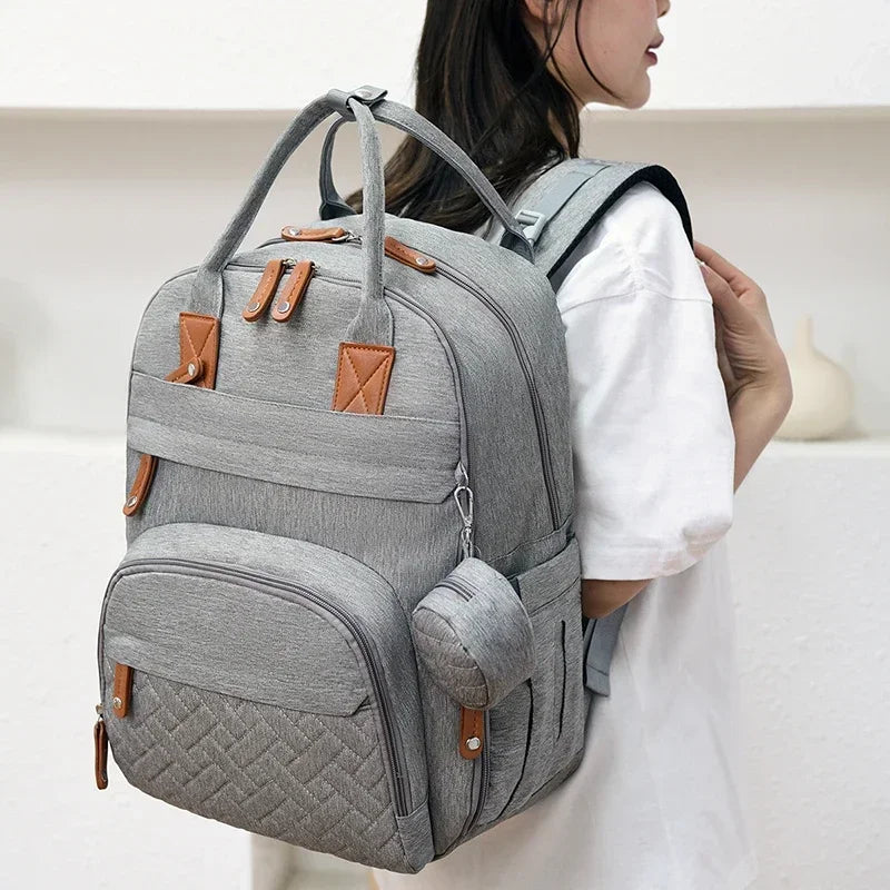 Diaper Bag Backpack Waterproof With Changing Station Straps