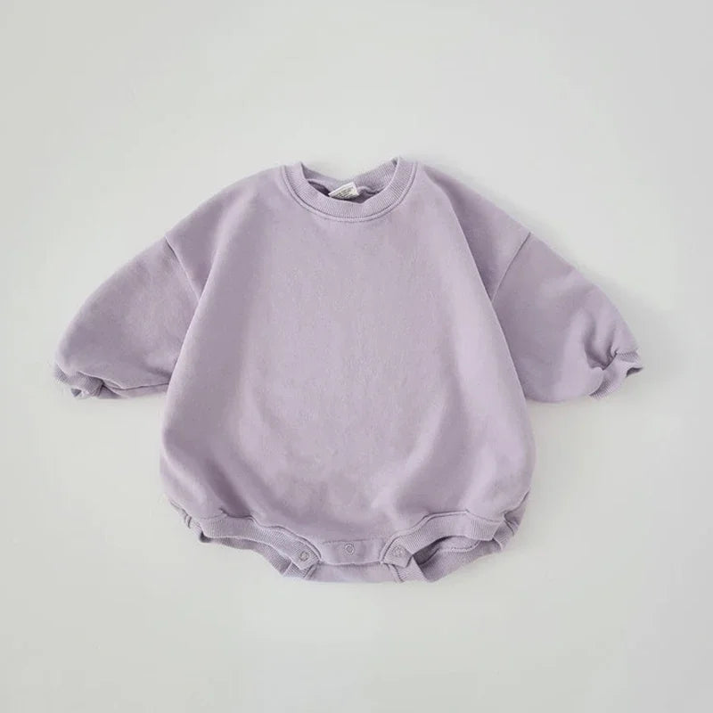 0-24M Newborn Infant Baby Girl Boy Sweatshirt Romper Toddler Long Sleeve Basic Cotton Oversize Rompers Baby Clothes Jumpsuit