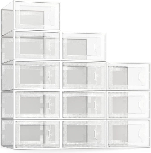 Guangdong Clear Shoe Storage Boxes Stackable Organizer