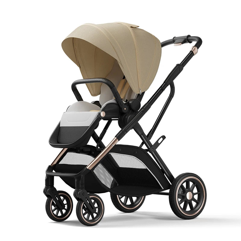 New Arrival High View Portable Baby Stroller Ergonomics Seat Bassinet for Newborn One Hand to Recline Pram