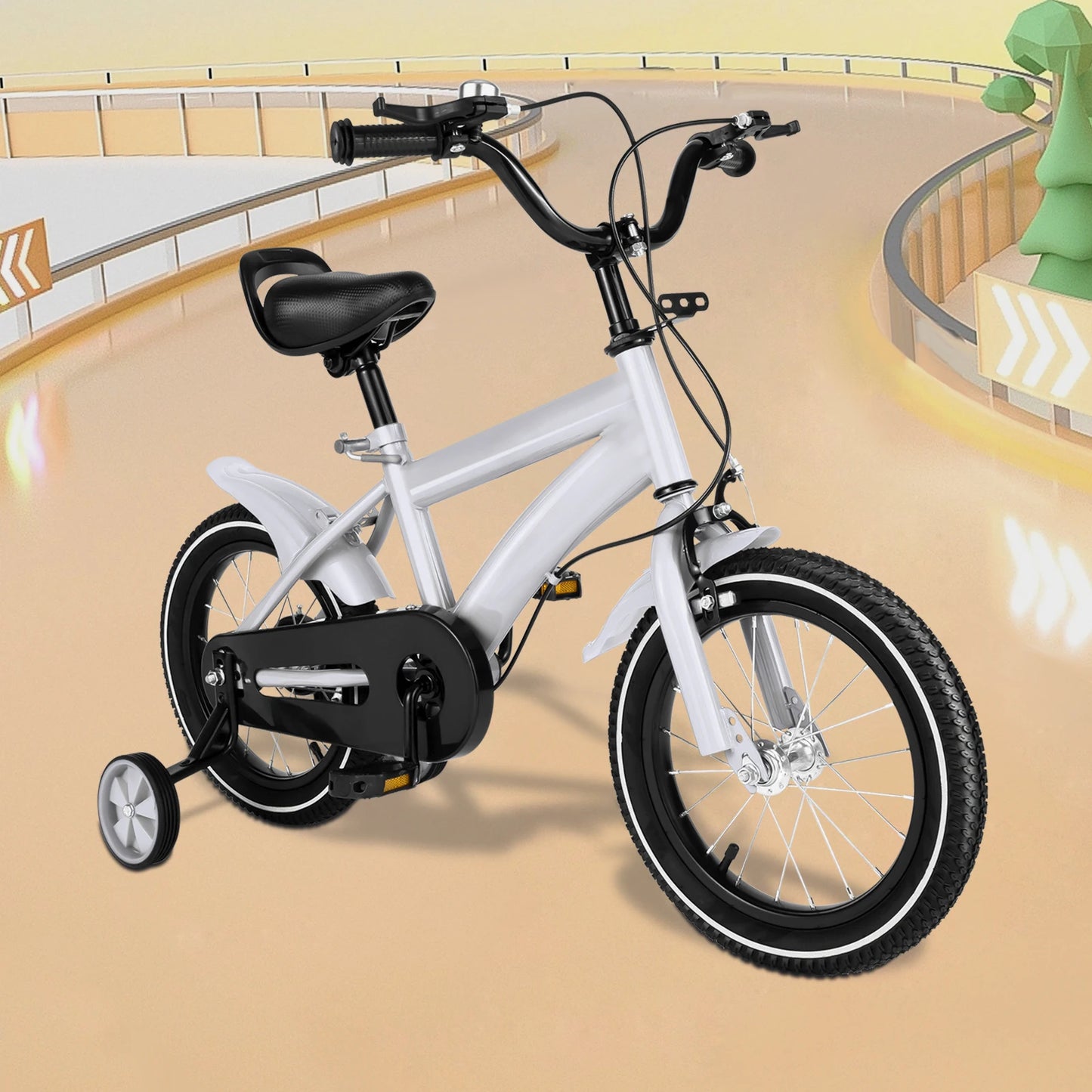 Fork Height Adjustable Children's Bicycle Training Wheels