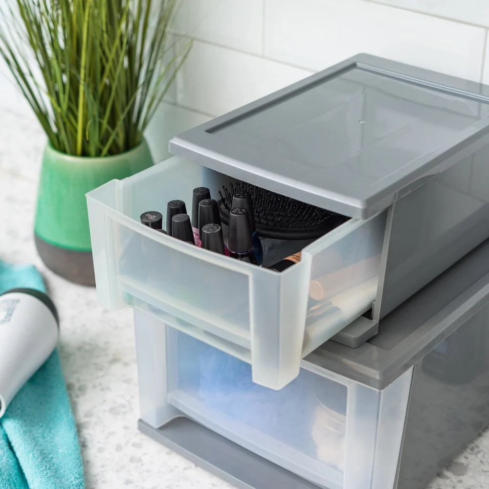 XMSJ Clear Stackable Storage Bins Under Bed Organizers