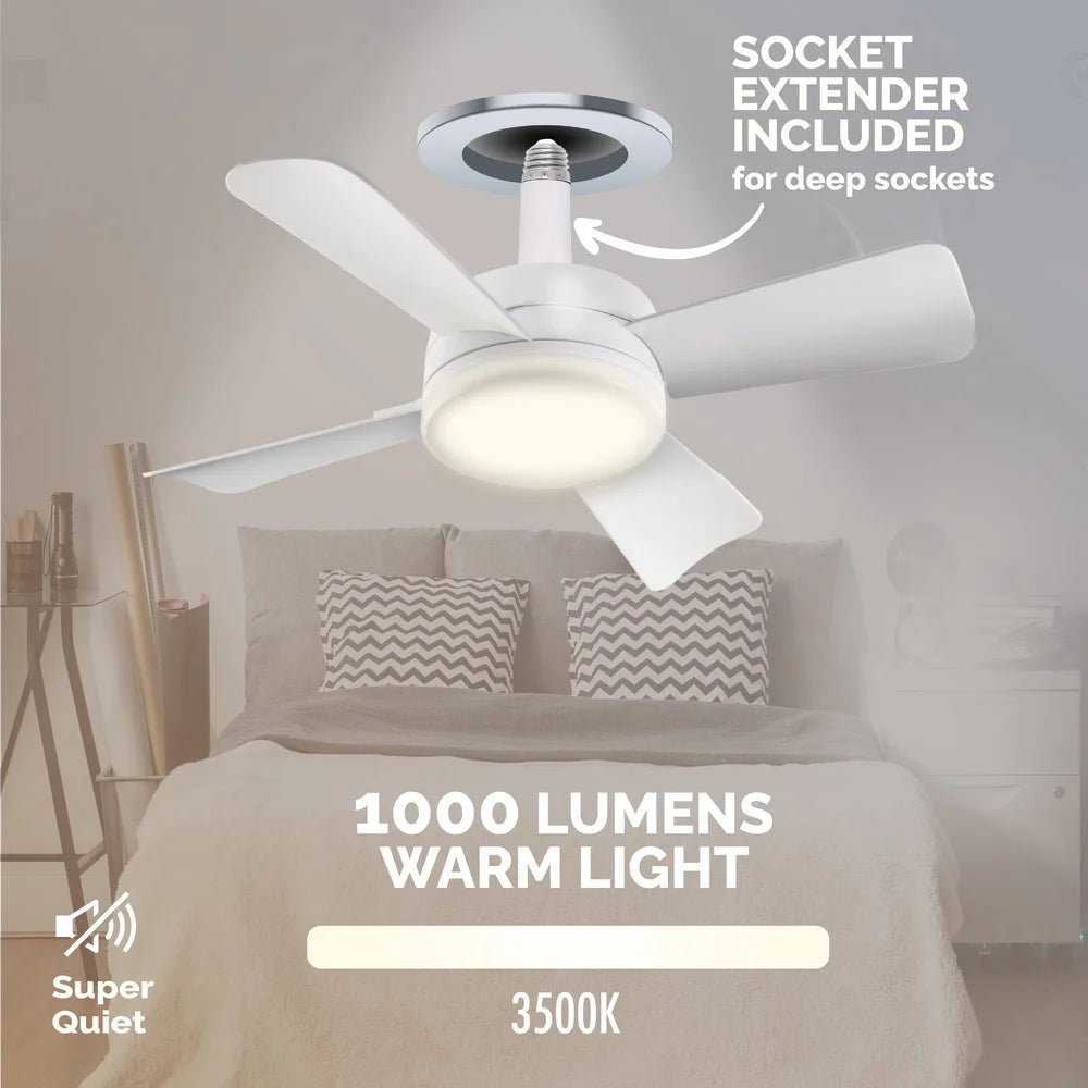 XMSJ Ceiling Fan With Light 1000 Lumens Remote Control