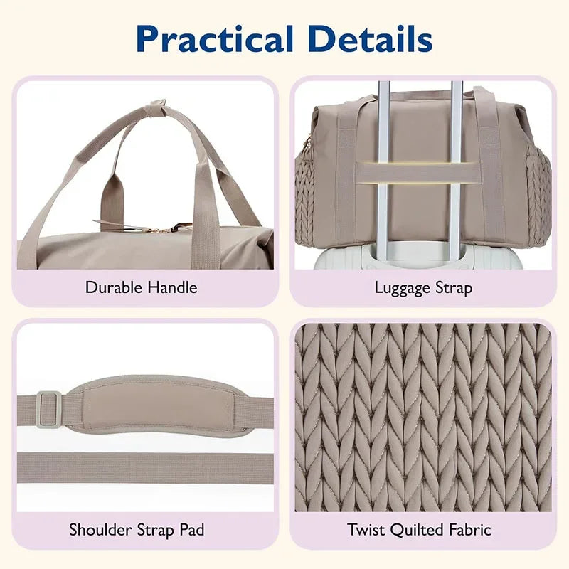 OUY Diaper Tote Bag Waterproof Hospital Labor Bag Travel