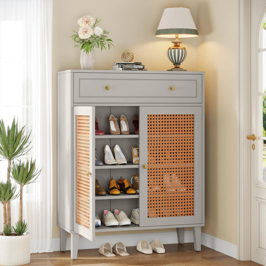 Tribesigns Modern Shoe Cabinet With Doors And Drawer