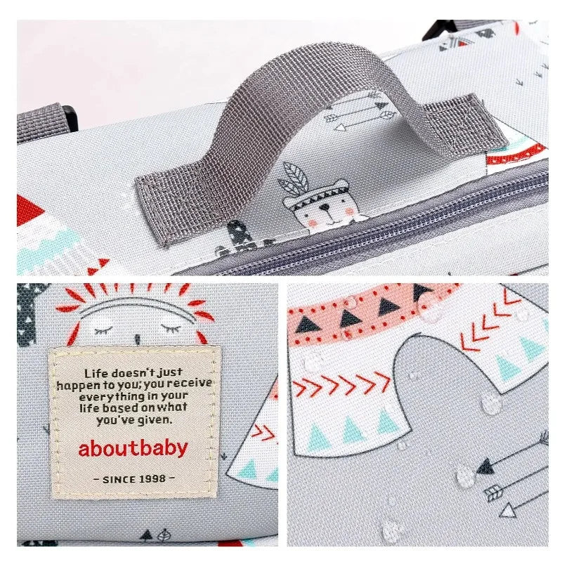 Closure Multifunction Baby Diaper Bag Stroller Organizer