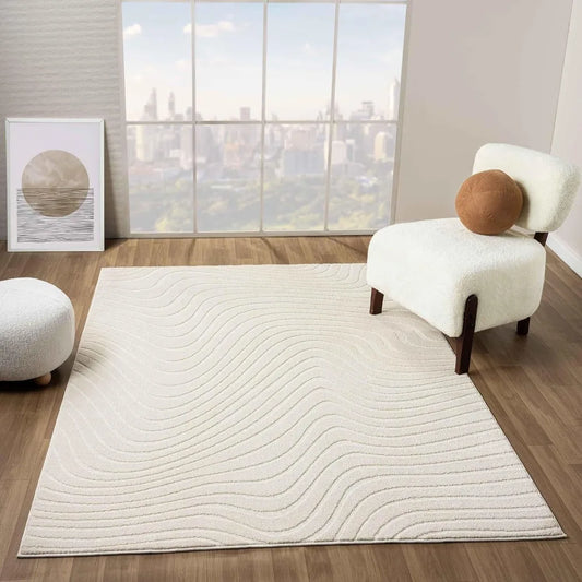 Grayson Collection 5930 Cream 6x9 Modern Abstract Area Rug