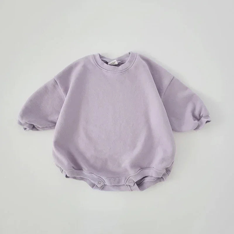 0-24M Newborn Infant Baby Girl Boy Sweatshirt Romper Toddler Long Sleeve Basic Cotton Oversize Rompers Baby Clothes Jumpsuit