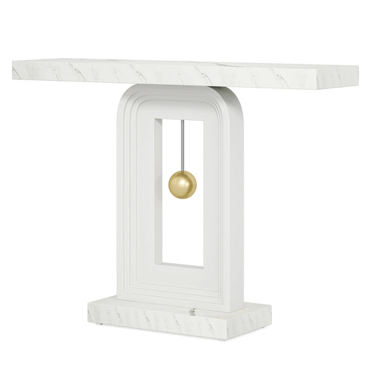 Tribesigns Modern Console Table Pendulum Base For Entryway